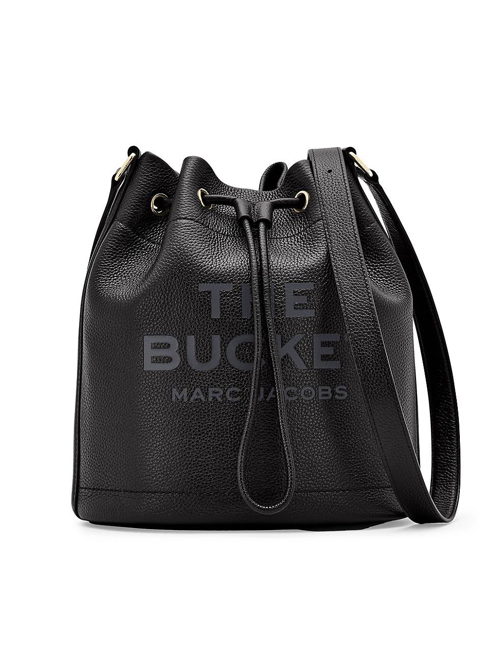 Womens The Shoulder Leather Bucket Bag Product Image