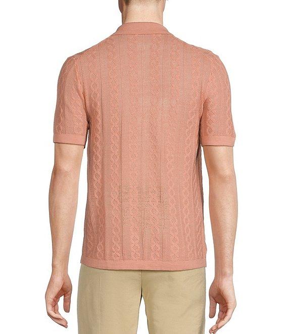 Murano Crocodile World Collection Textured Short Sleeve Woven Camp Shirt Product Image