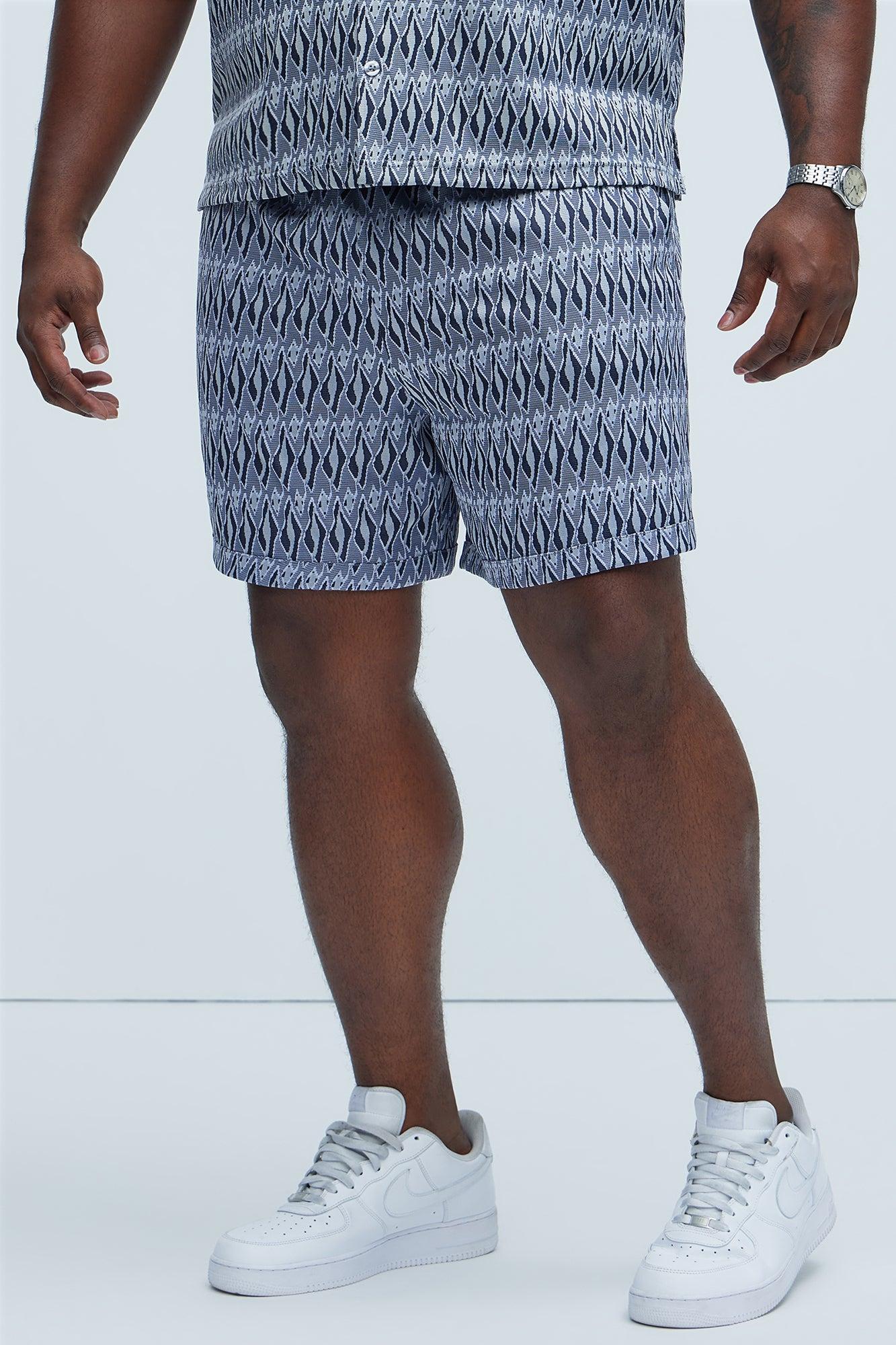 Xavion Textured Shorts - Blue/combo Product Image