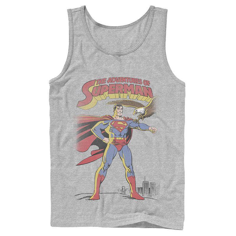 Men's DC Comics Superman Adventures Text Poster Tank Top,  Product Image