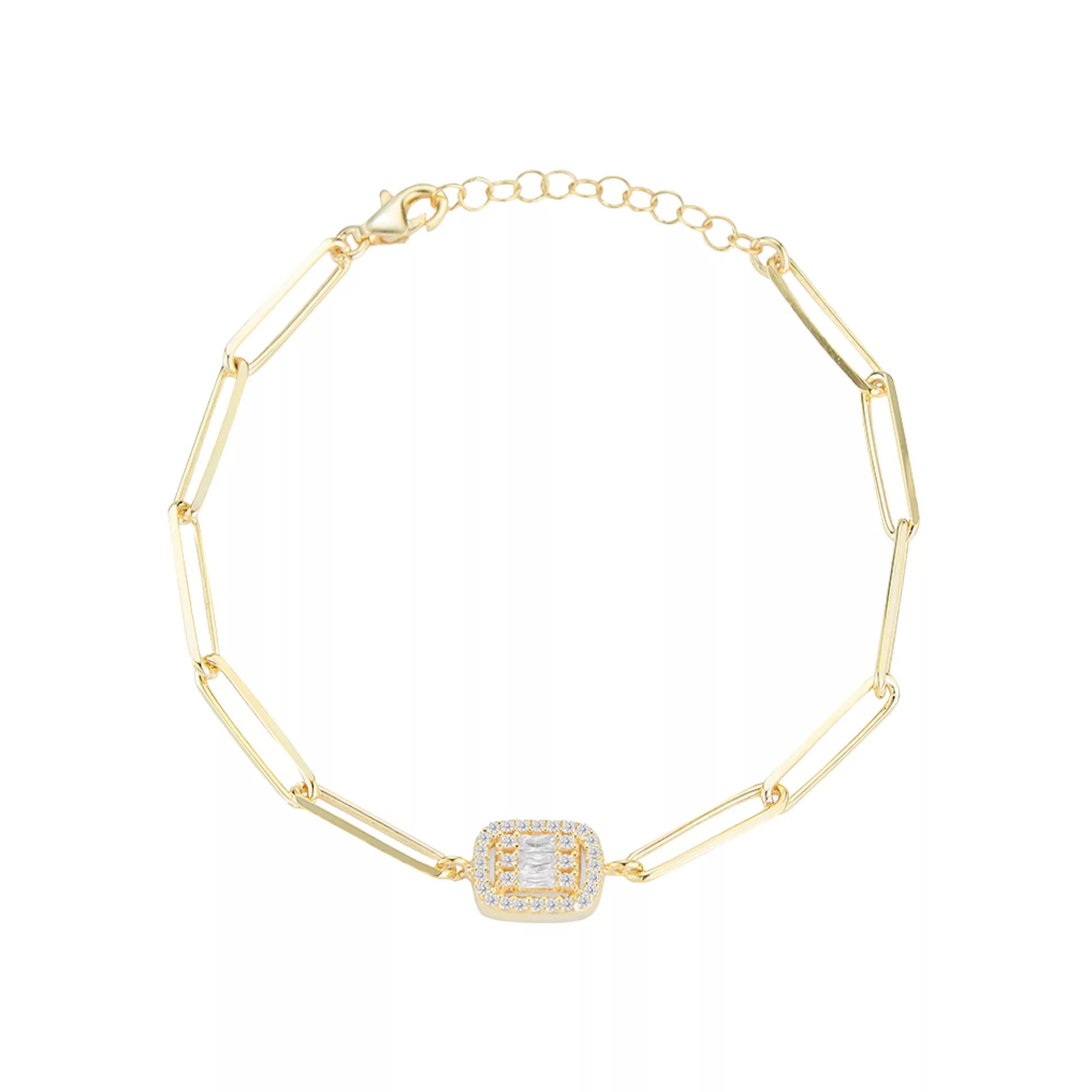 Sunkissed Sterling Cubic Zirconia Link Bracelet, Women's,  Product Image