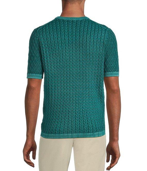 Murano Shape of Water Collection Textured Short Sleeve Sweater Product Image