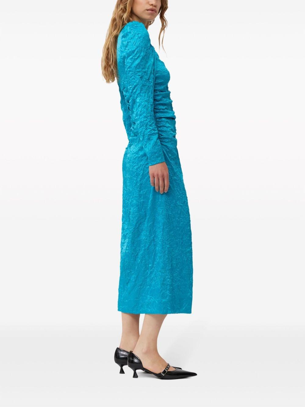 crinckled satin midi dress Product Image