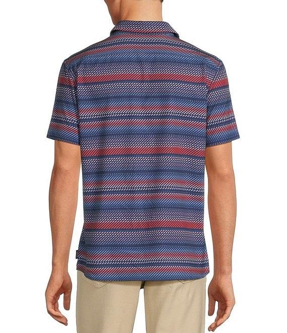 Rowm Rec + Relax Short Sleeve Performance Stripe Print Shirt Product Image