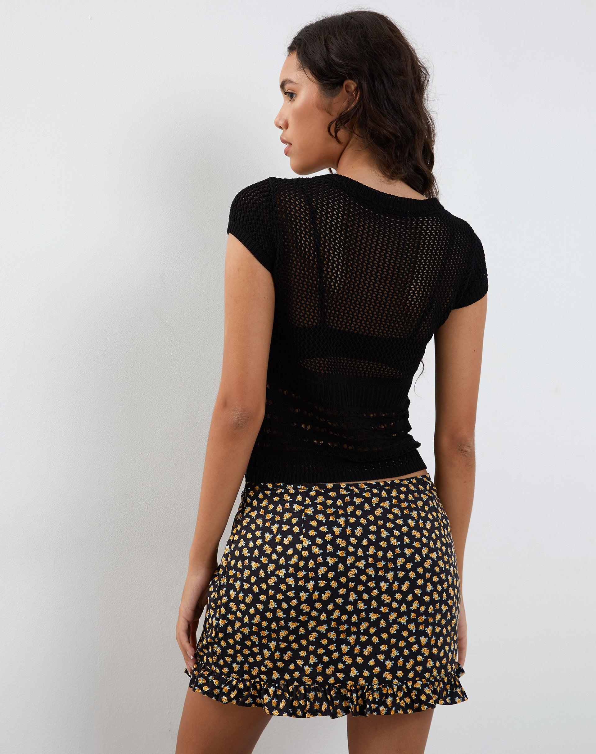 Ribay Mini Skirt in Ditsy Floral Bronze Female Product Image