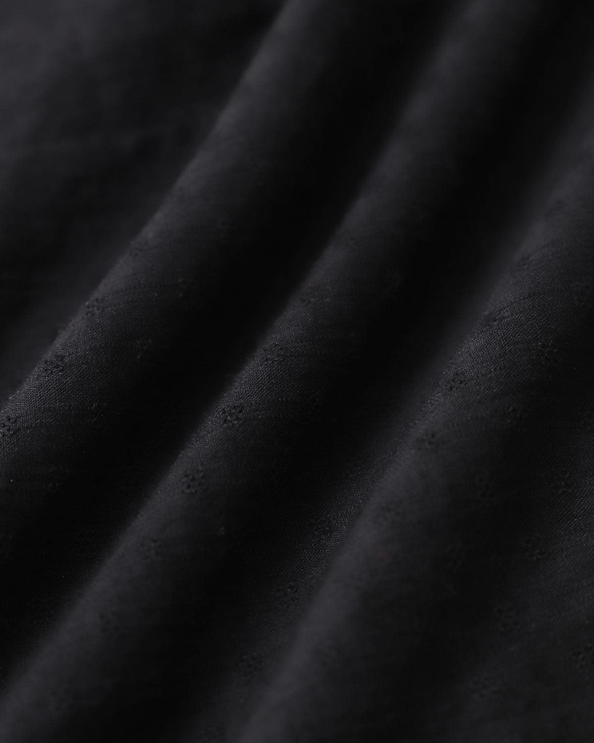 Black Embroidery Puffed Sleeve Maxi Dress Product Image