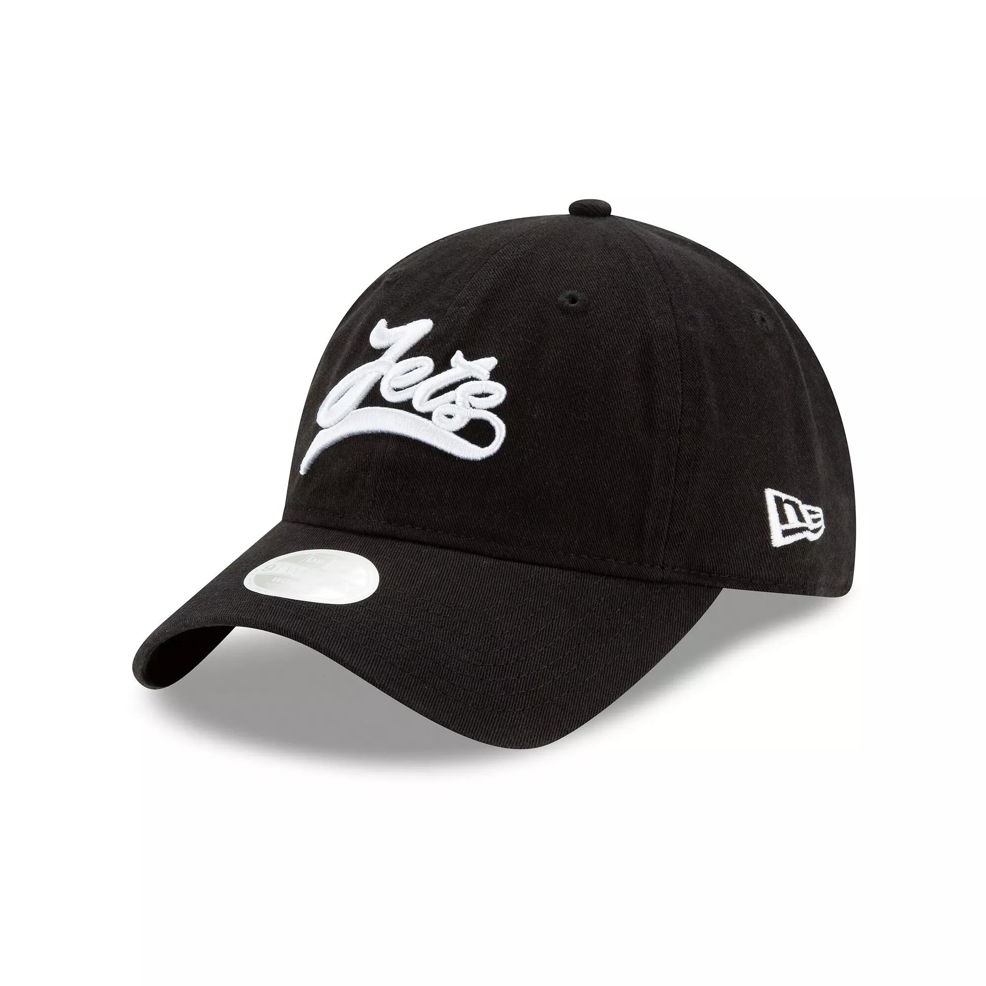 Women's New Era Black New York Jets Tail Sweep 9TWENTY Adjustable Hat Product Image