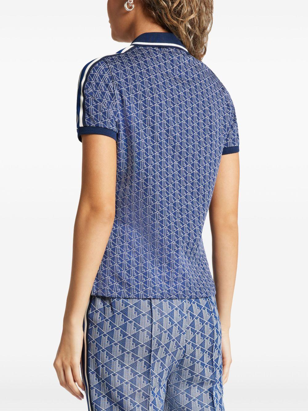 logo-embroidered cotton polo top Product Image