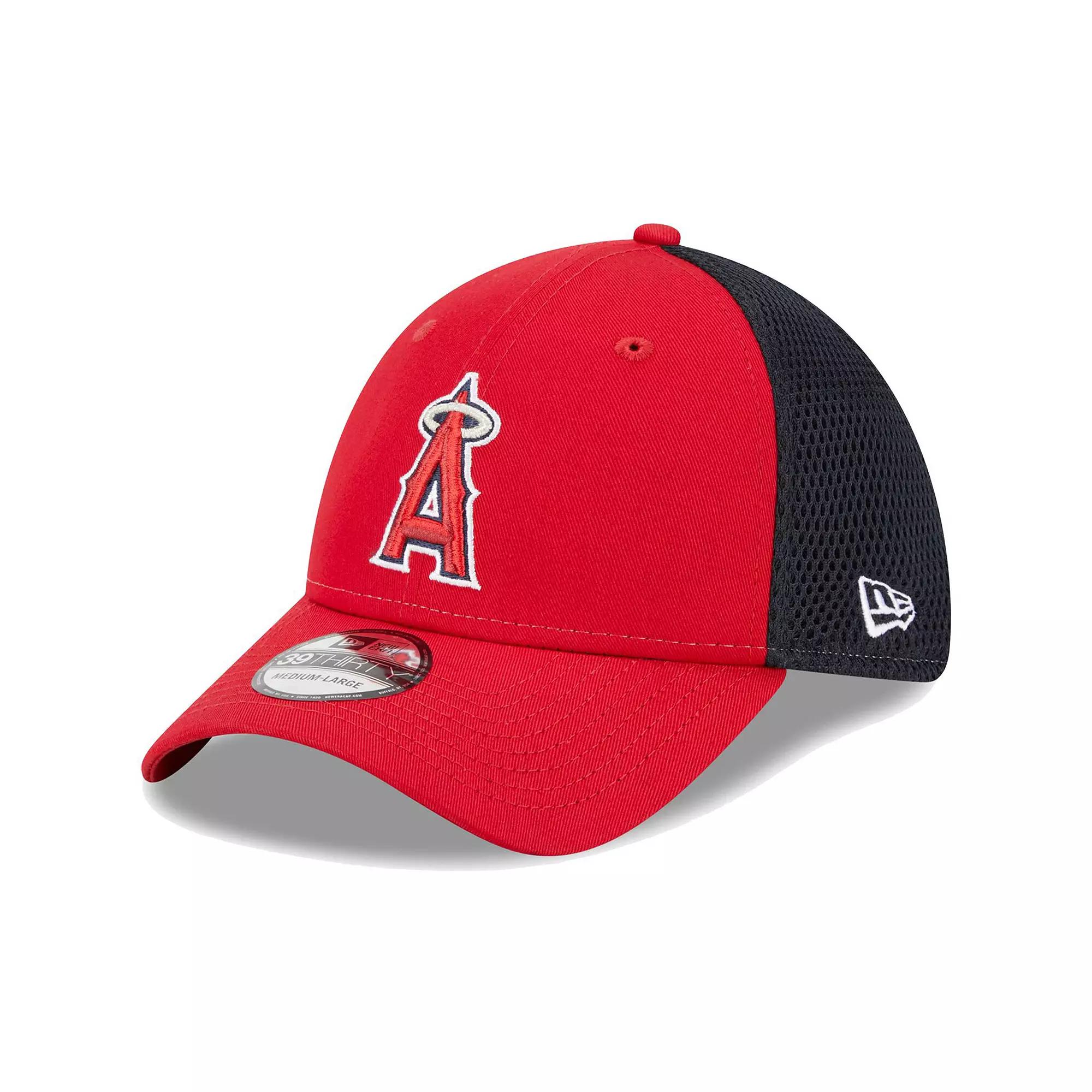 Men's New Era Red Los Angeles Angels Team Neo 39THIRTY Flex Hat,  Product Image