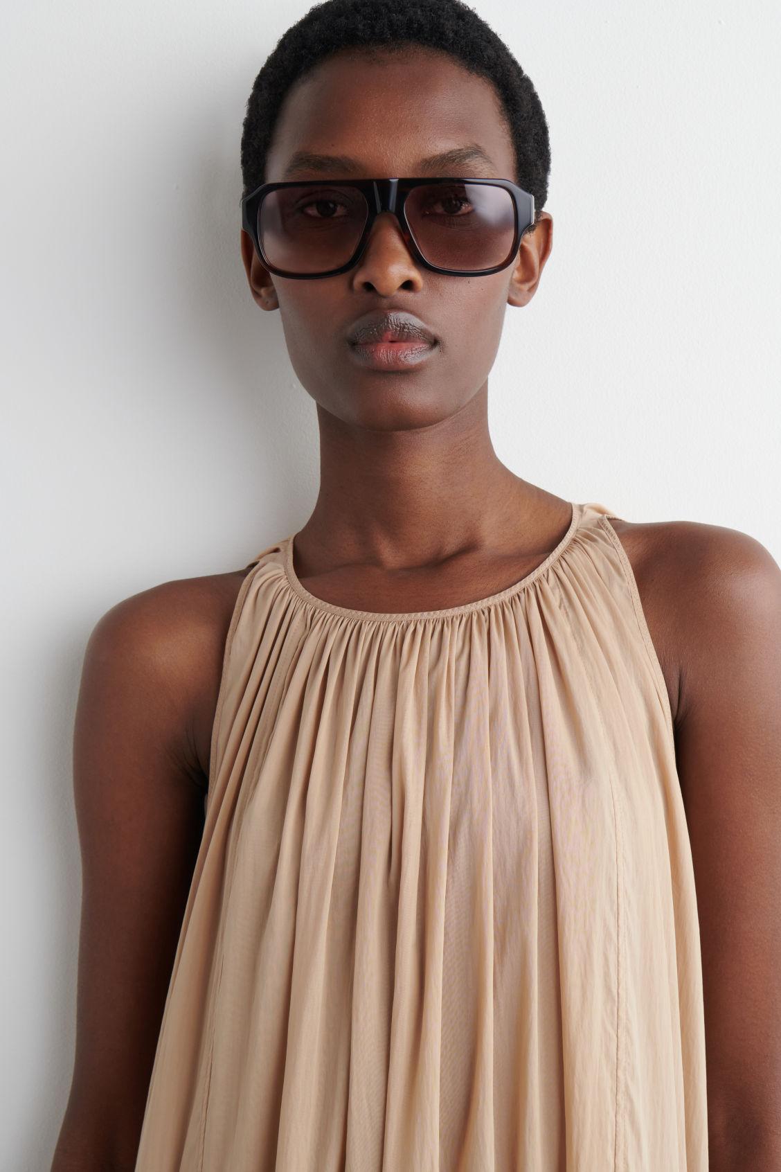 GATHERED HALTERNECK MAXI DRESS Product Image