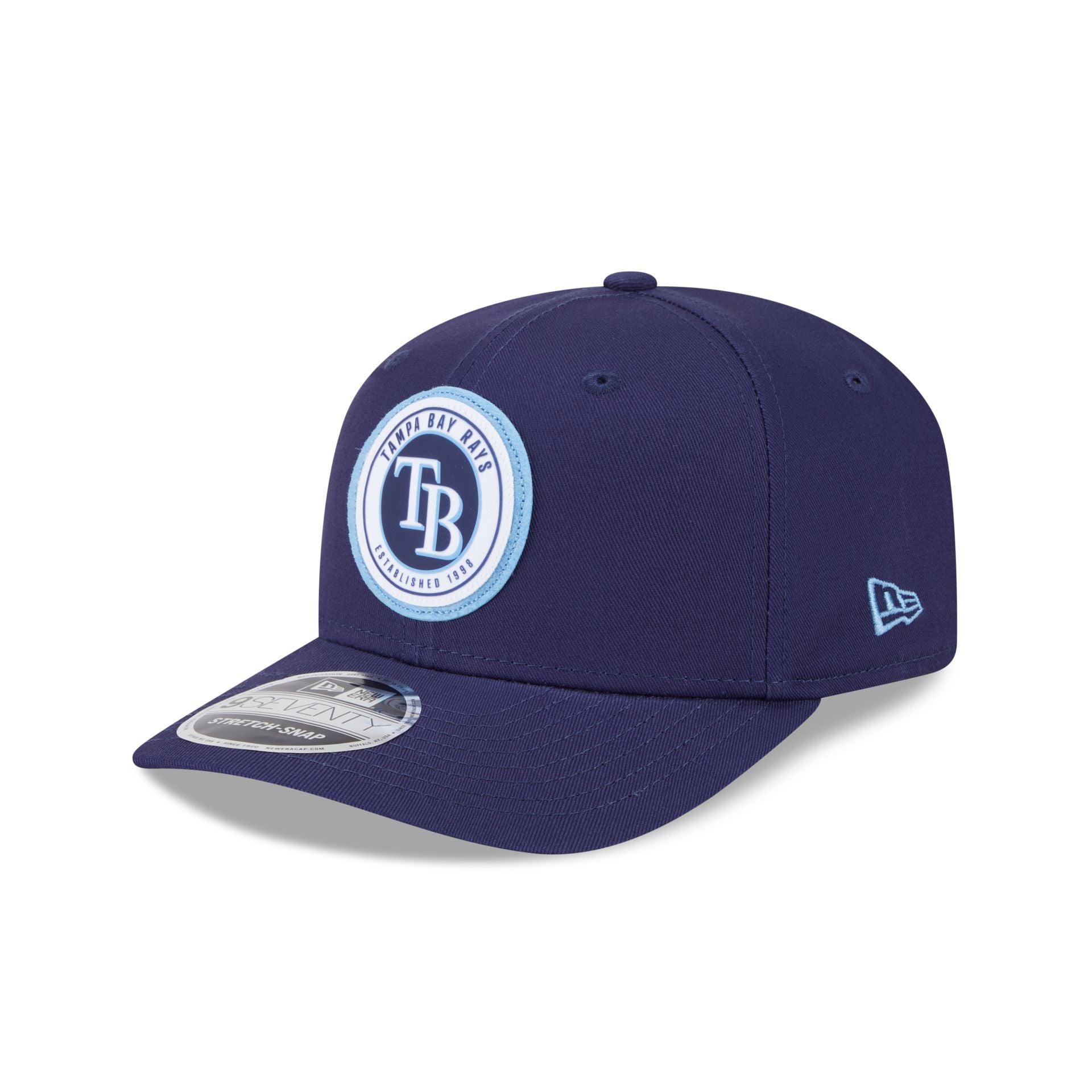 Tampa Bay Rays Circle Patch 9SEVENTY Stretch-Snap Hat Male Product Image