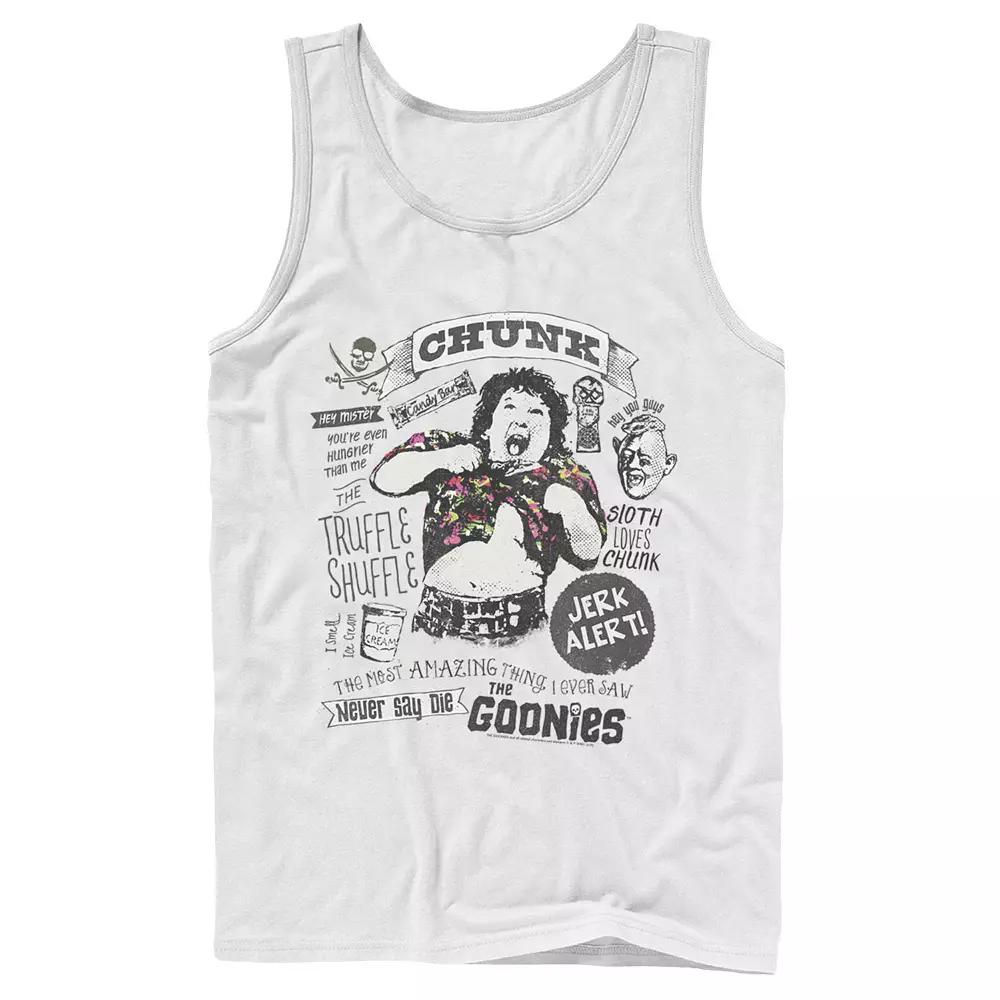 Men's The Goonies Chunk & Sloth Things Text Tank Top,  Product Image