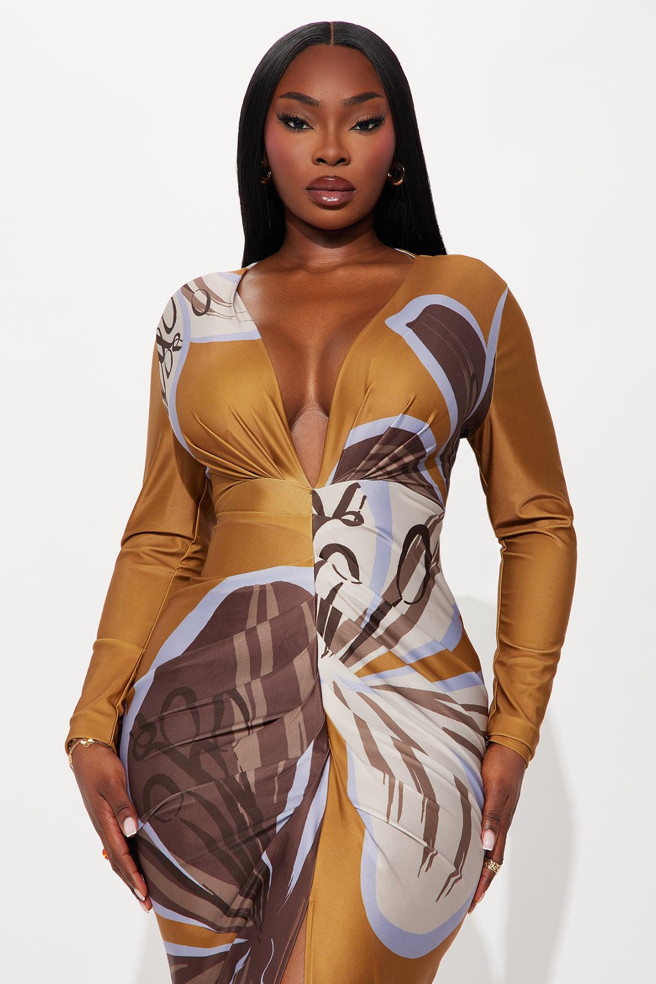 Kamille Maxi Dress - Mustard/combo Female Product Image