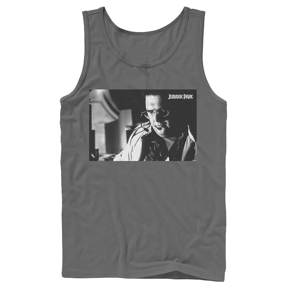 Men's Jurassic Park Dennis Nedry Computer Work Graphic Tank Top,  Product Image