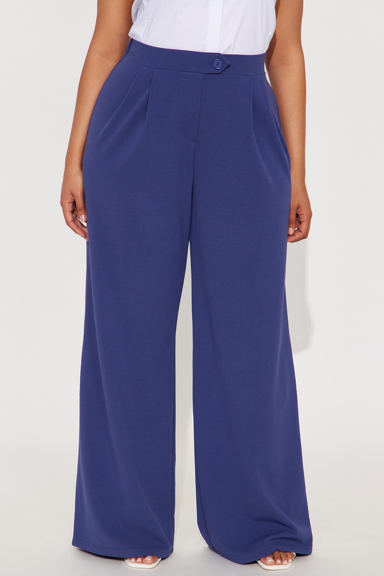What Matters Most Wide Leg Trouser - Blue Female Product Image