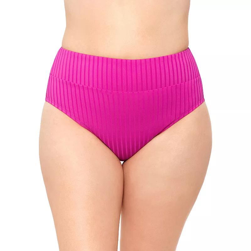 Womens S3 Swim Smoothing Banded Bottoms, Womens Pink Rib Product Image