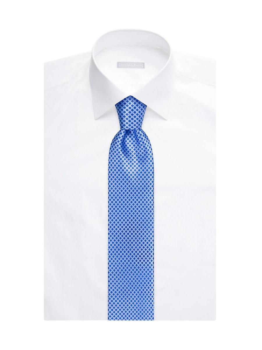 Mens Polka Dot Silk Tie Product Image