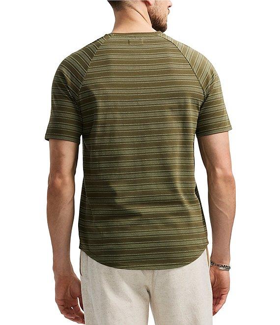 Buffalo David Bitton Klaus Short Sleeve Stripe Henley Shirt Product Image
