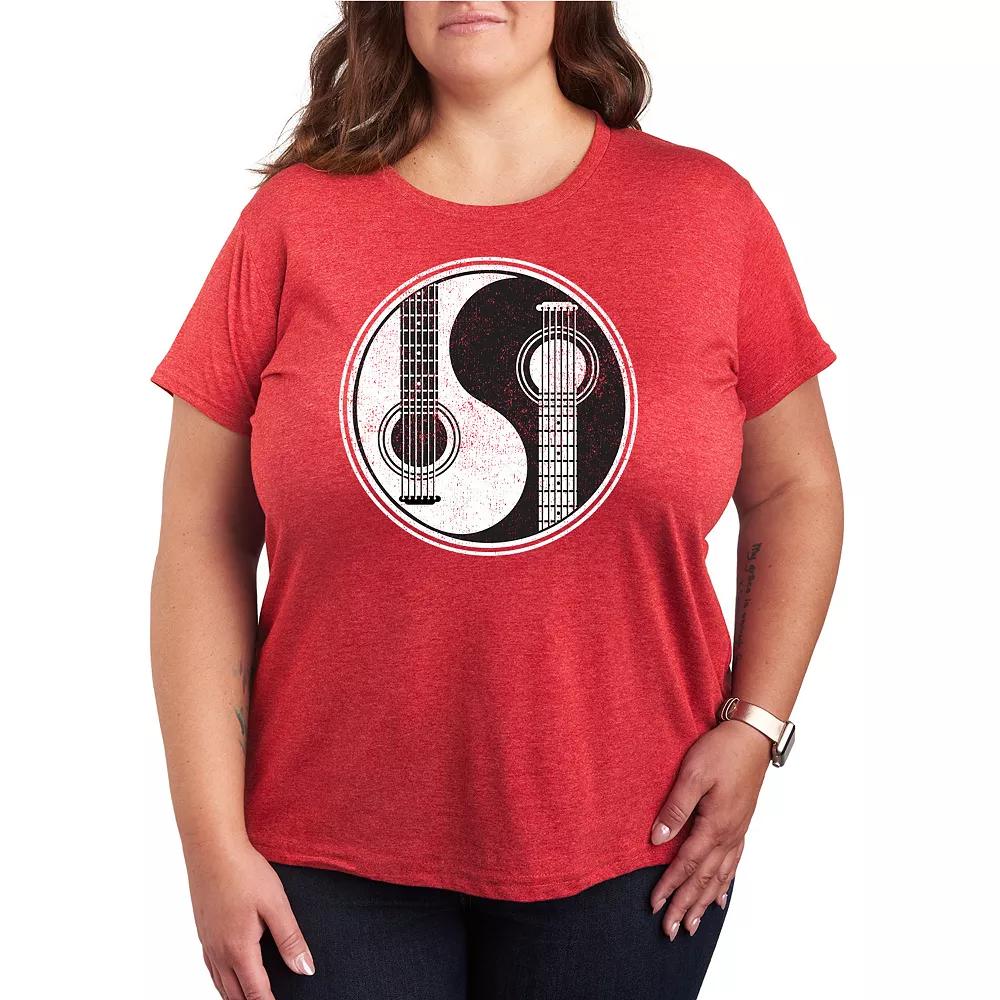 Plus Yin Yang Guitar Graphic Tee, Women's,  Product Image