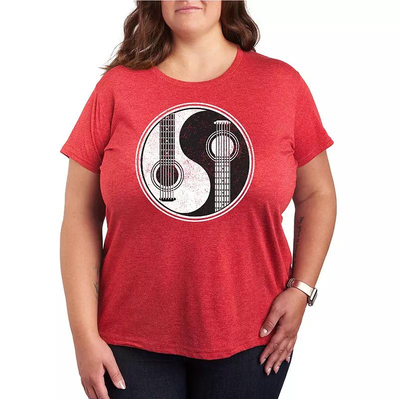 Plus Yin Yang Guitar Graphic Tee, Women's,  Product Image