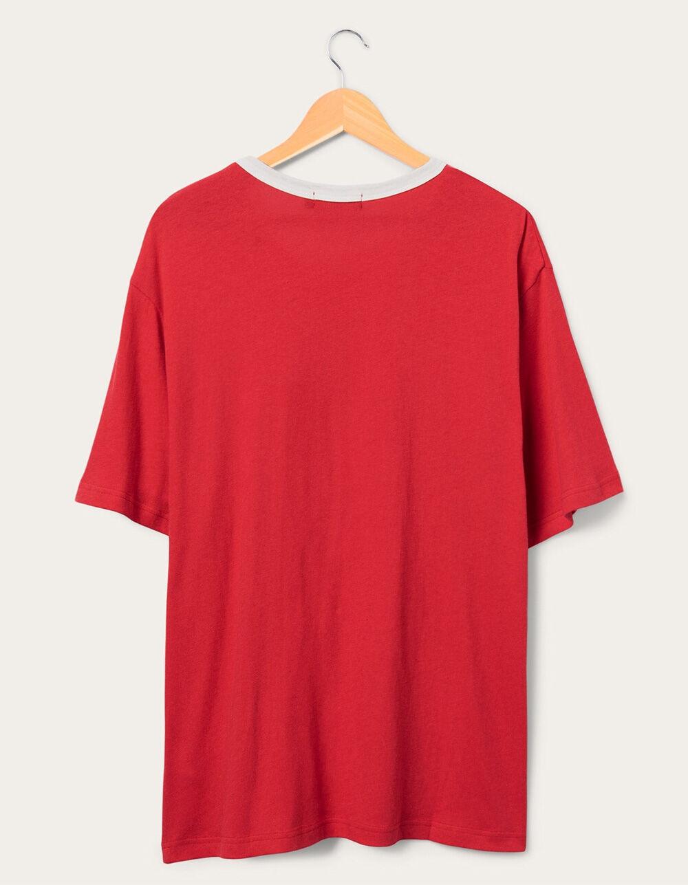 JUNK FOOD Kansas City Chiefs Oversized Ringer Tee Oversized Ringer Tee - RED Product Image