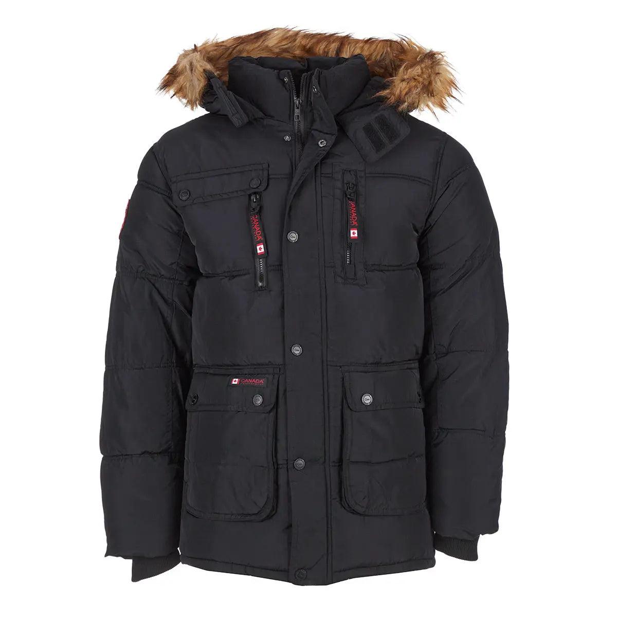 Canada Weather Gear Men's Fur Hooded Puffer Jacket Product Image