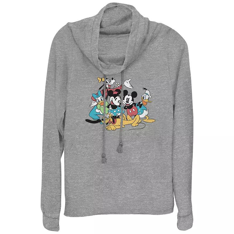 Disney's Mickey Mouse And Friends Original Group Women's Cowlneck Graphic Lightweight Long Sleeve,  Product Image