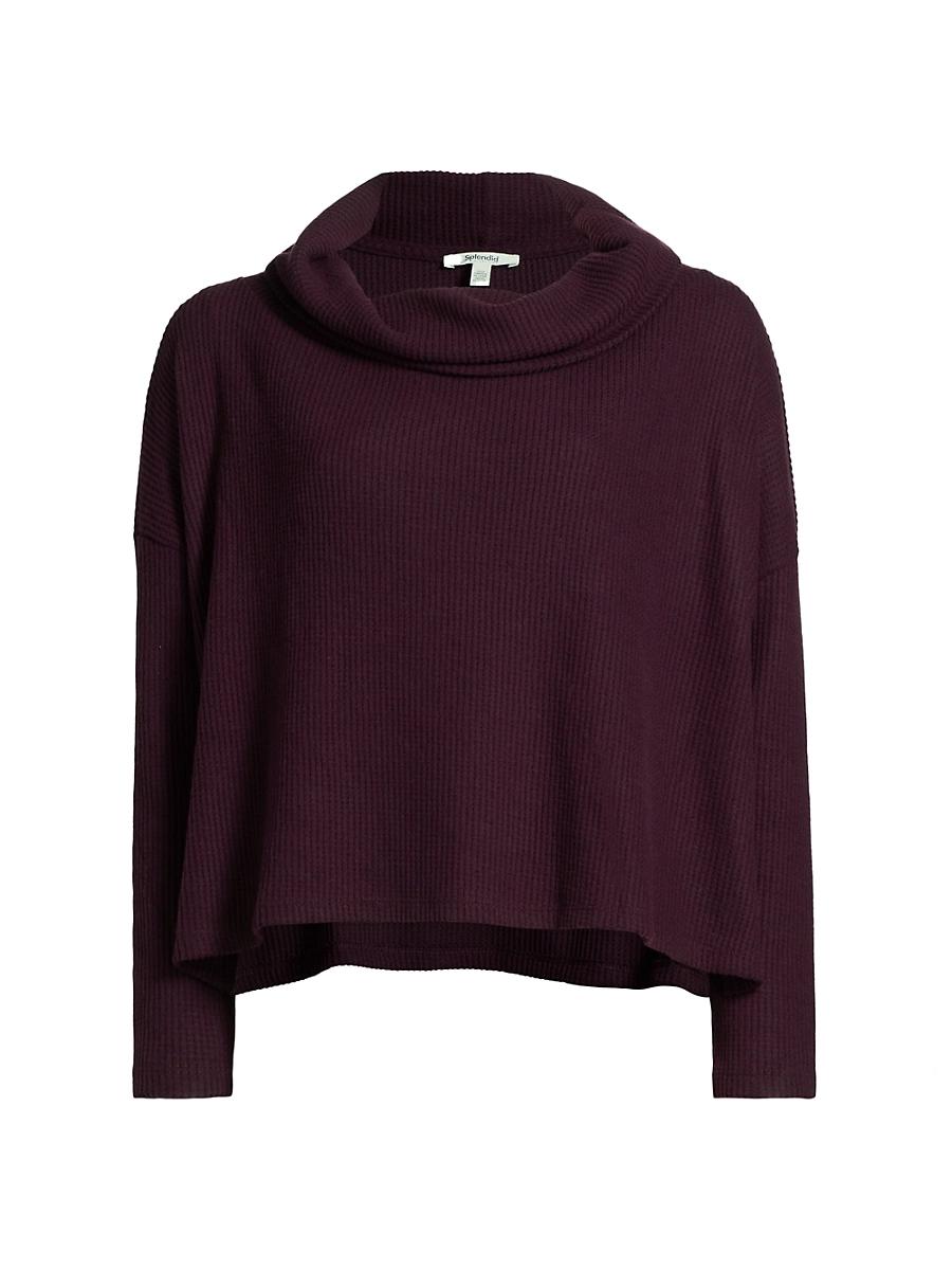 Womens London Ribbed Cowlneck Top Product Image