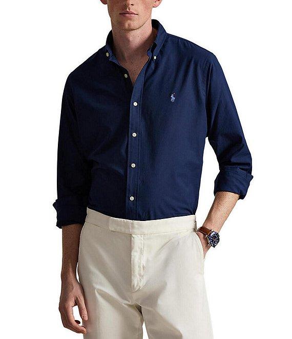 Polo Ralph Lauren Classic Fit Stretch Poplin Long Sleeve Woven Shirt Product Image