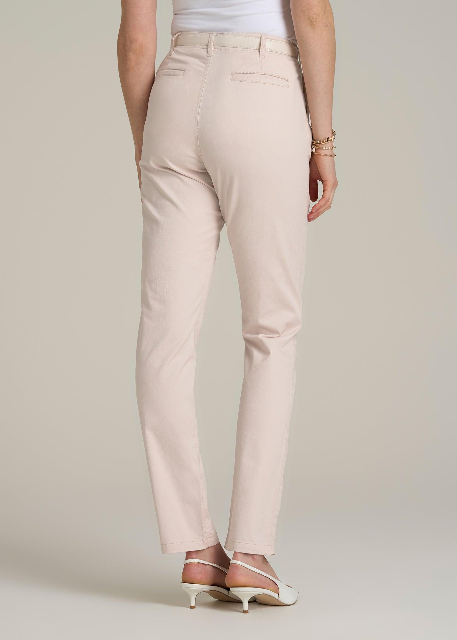 High Rise Tapered Chino Pants for Tall Women in Shell Female Product Image