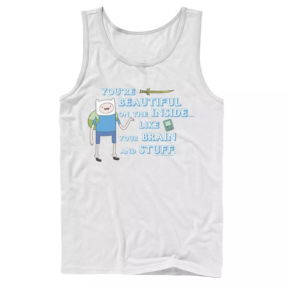 Men's Adventure Time Finn You're Beautiful On The Inside Portrait Tank Top,  Product Image