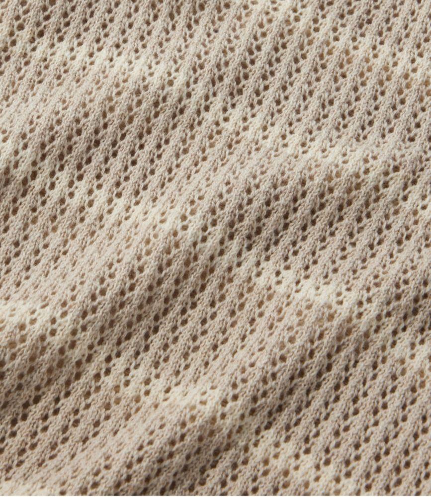 Women's Organic Cotton Slub Pointelle Sweater, Polo Product Image