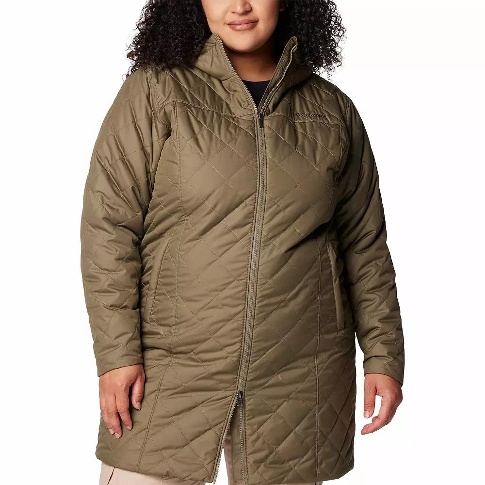 Plus Size Columbia Copper Crest II Long Jacket, Women's, Size: 1XL, Stone Green Product Image
