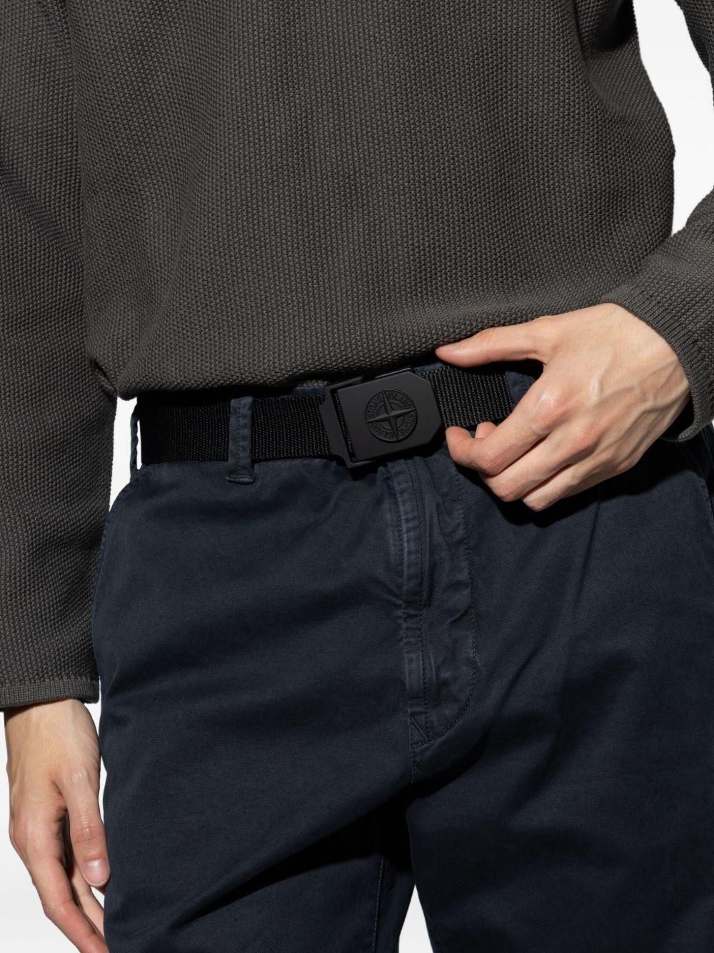 logo-buckle tape belt Product Image