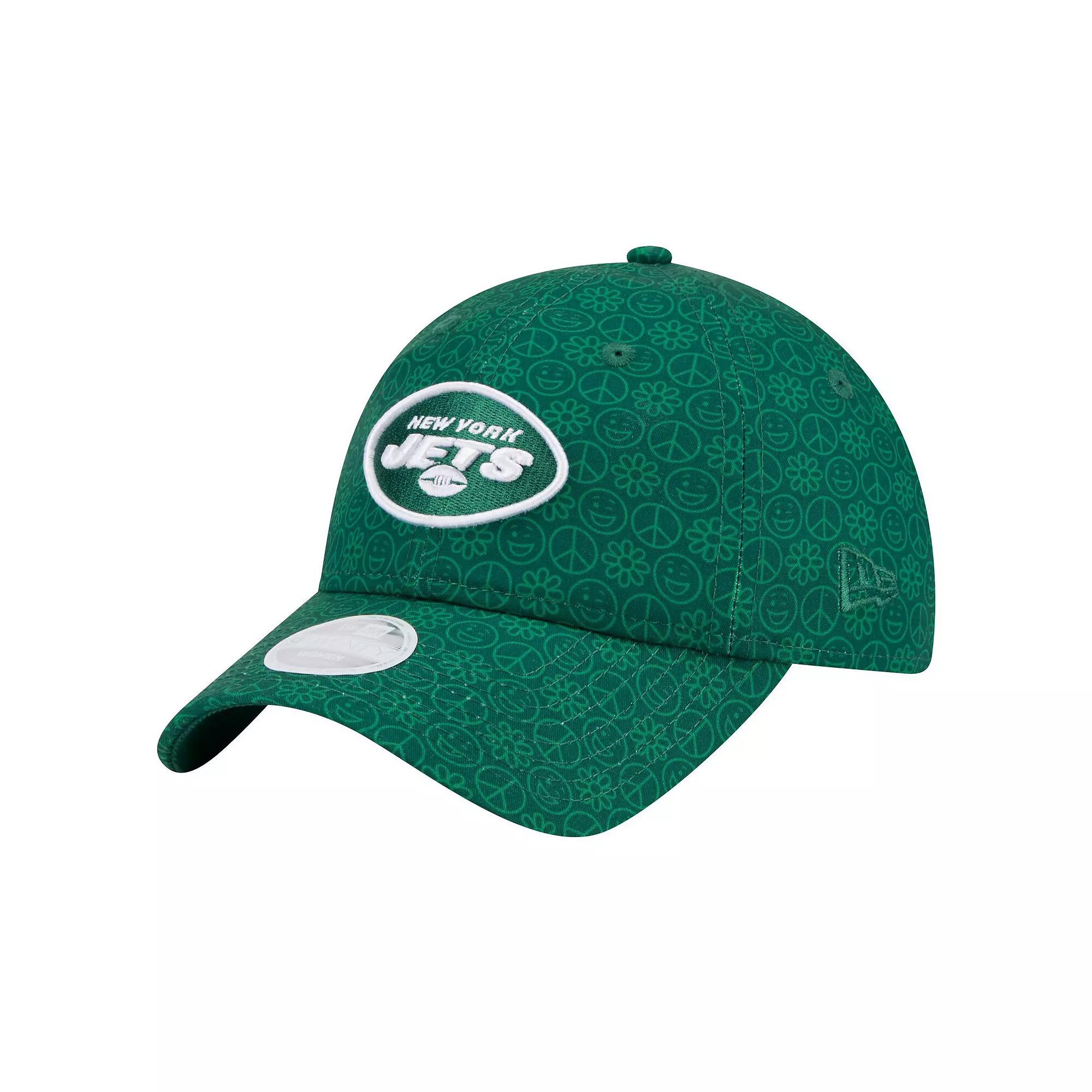 Women's New Era Green New York Jets Smiley 9TWENTY Adjustable Hat Product Image