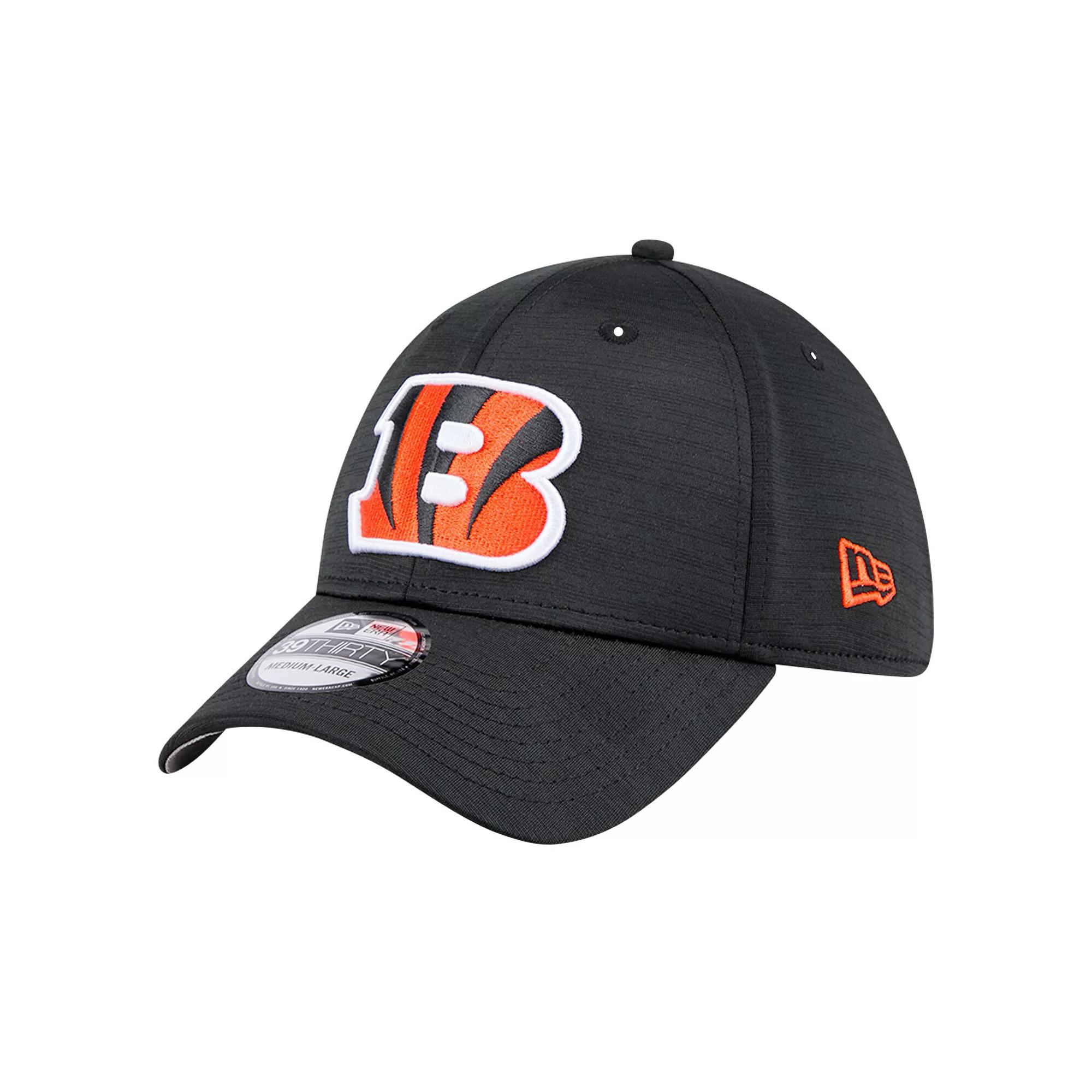 Men's New Era Black Cincinnati Bengals  Active Tech 39THIRTY Flex Hat, Size: Small/Medium Product Image
