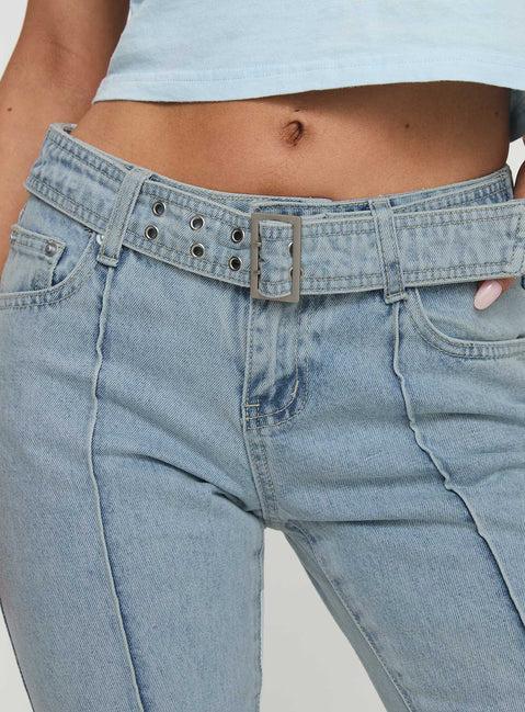 Echovalley Low Rise Jeans Light Wash Product Image