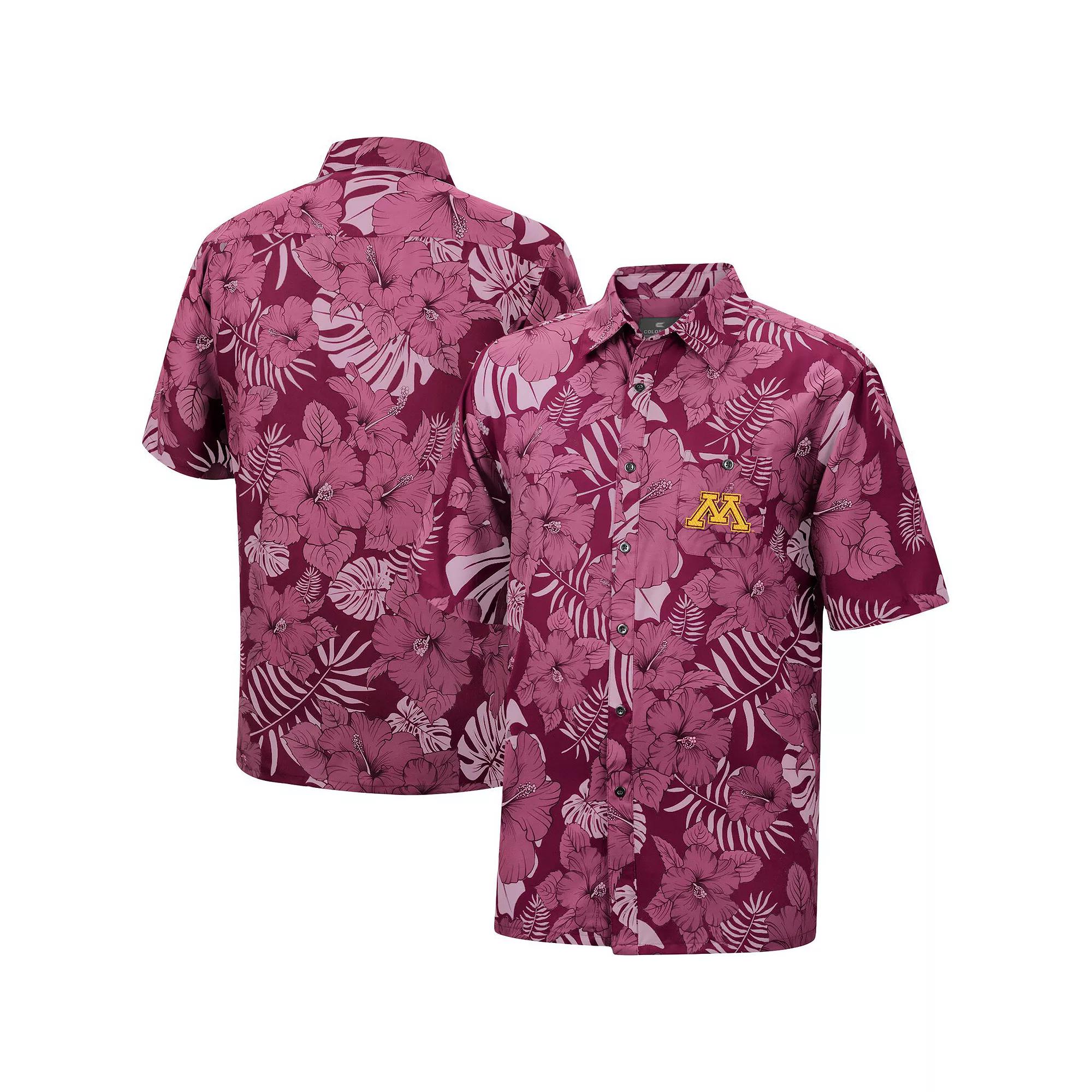 Mens Colosseum Cardinal Arkansas Razorbacks The Dude Camp Button-Up Shirt Product Image