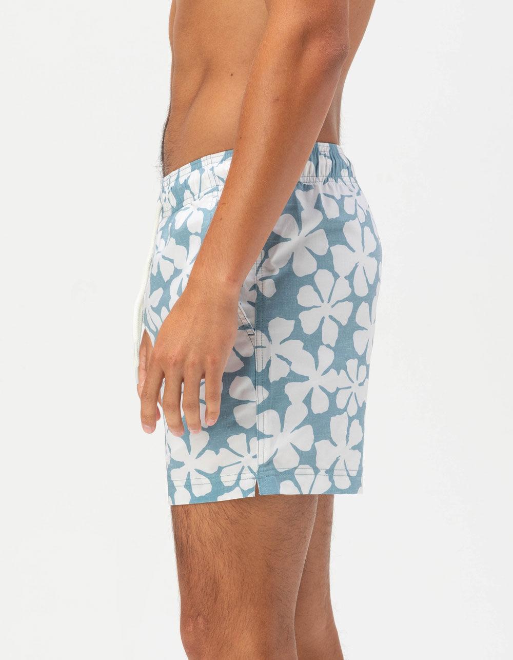 RSQ Mens Tossed Daisy Swim Shorts - CADET Product Image