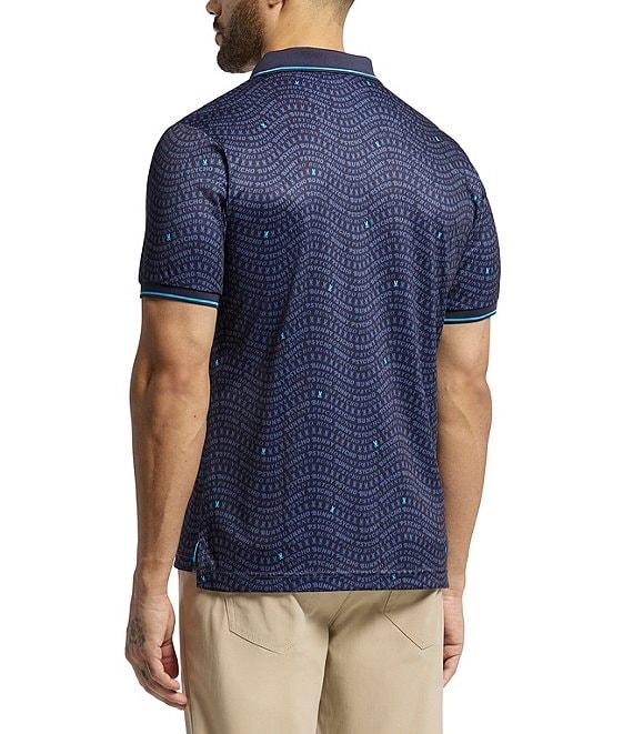 Psycho Bunny Winston Sport Allover Print Short Sleeve Polo Shirt Product Image