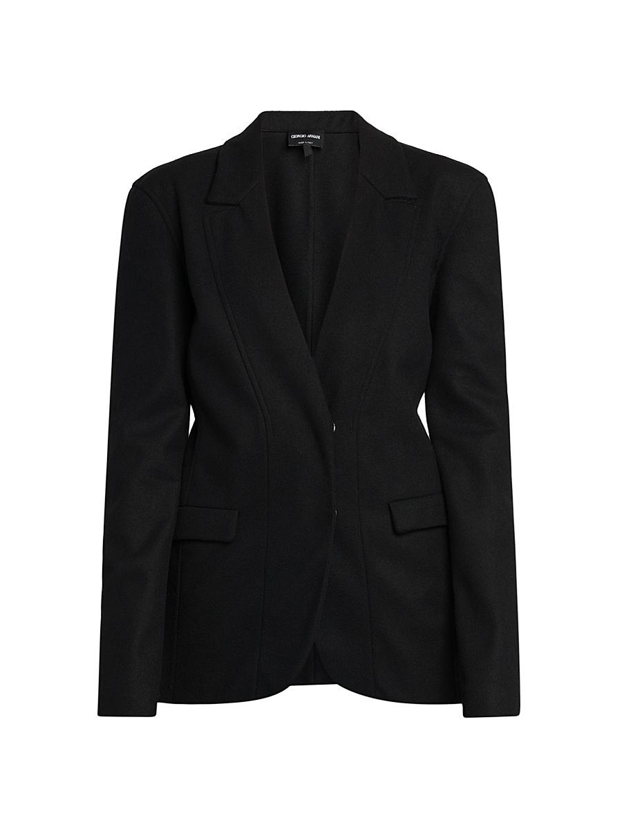 Womens Double-Faced Wool Blazer Product Image