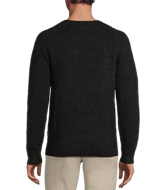 Rowm Long Raglan Sleeve Heather Solid Crewneck Sweater Product Image