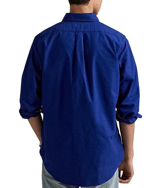 Polo Ralph Lauren Solid Garment-Dye Oxford Classic Fit Long Sleeve Woven Shirt Product Image