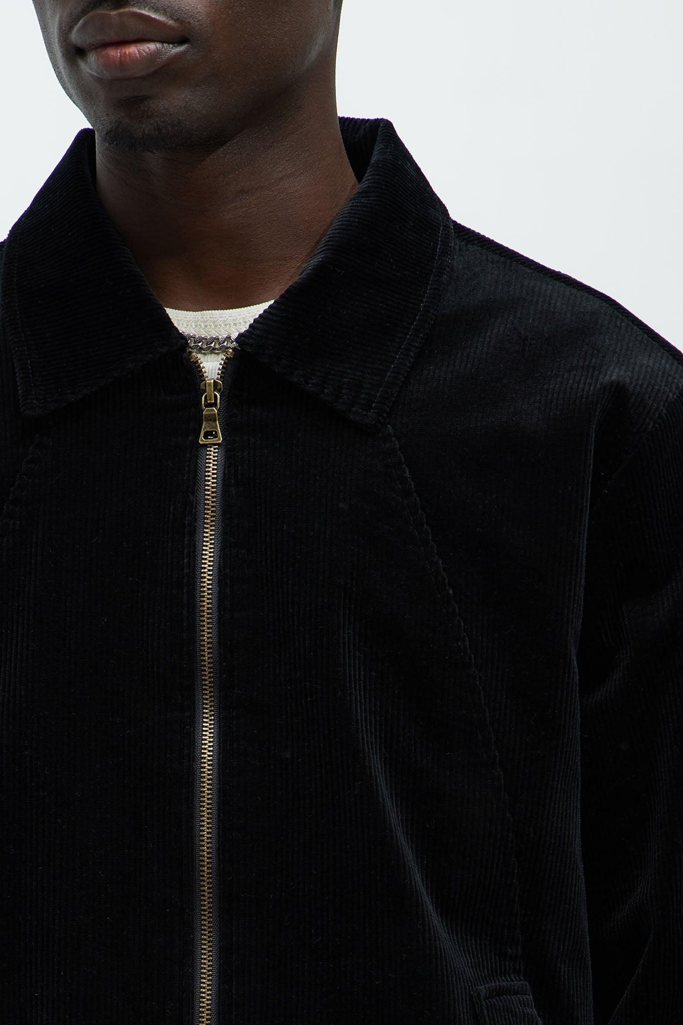 Anderson Corduroy Zip Jacket - Black Product Image