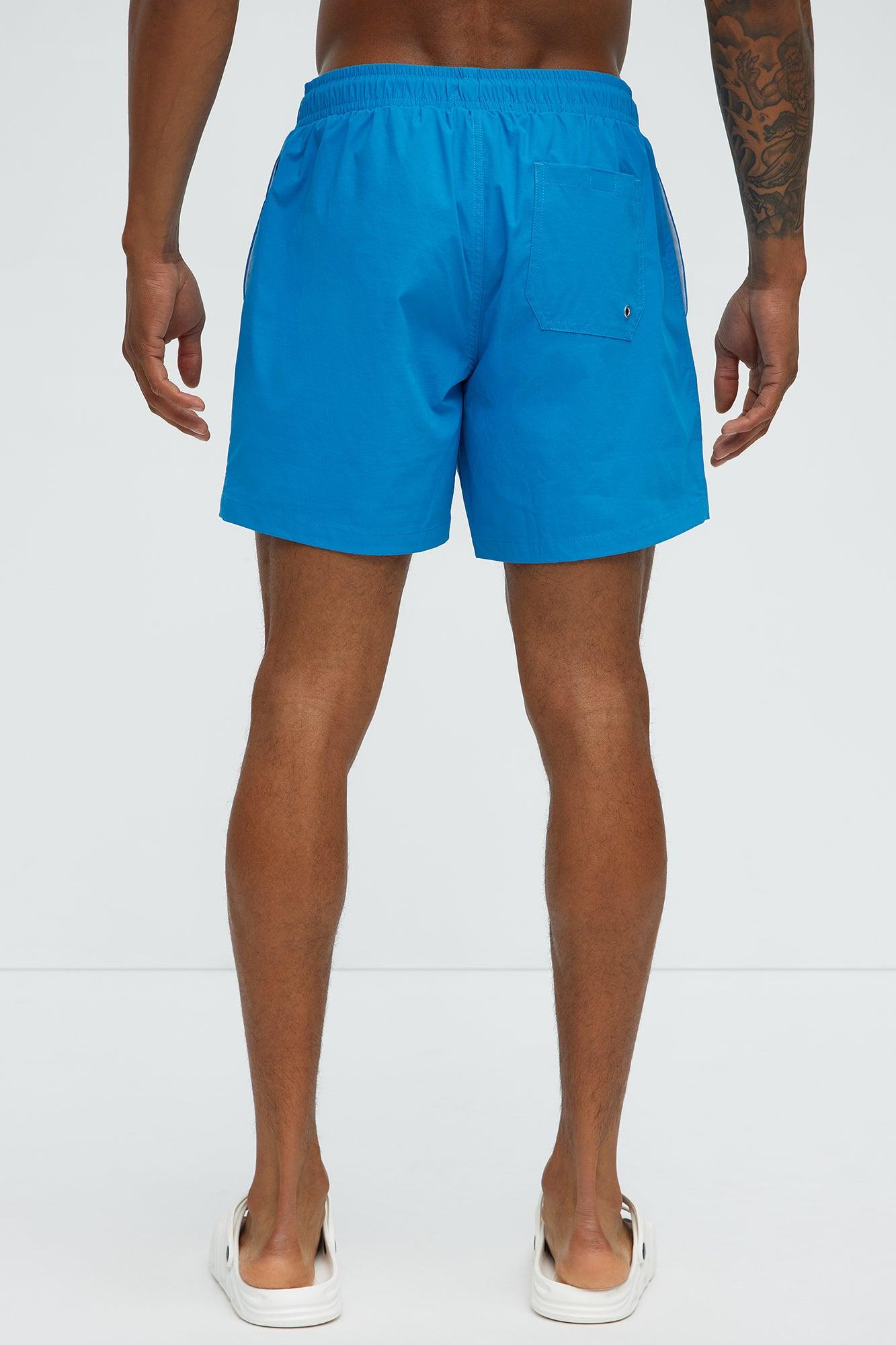 Hype Summer Swim Mid Trunk - Blue/combo Male Product Image