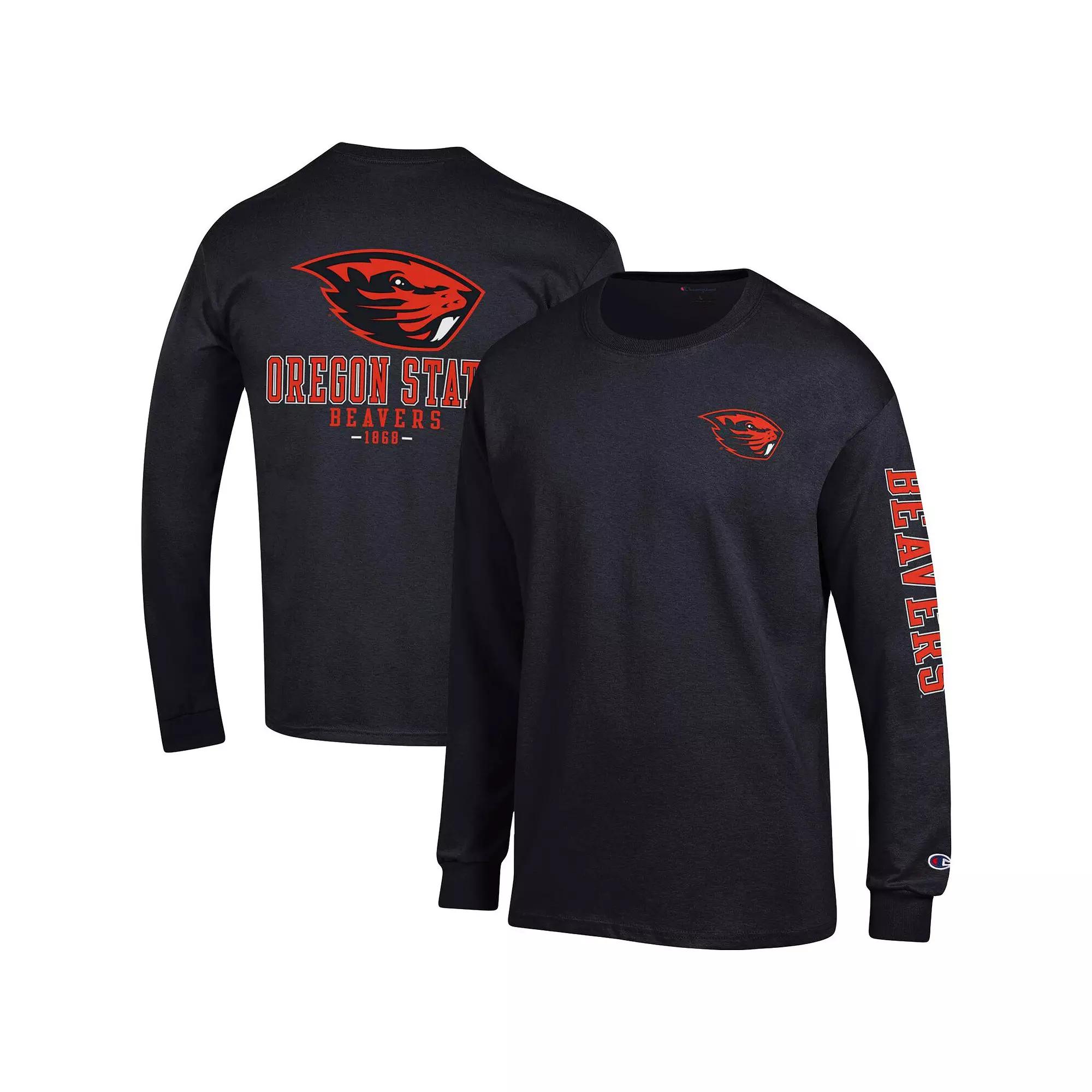 Men's Champion Cardinal Iowa State Cyclones Team Stack Long Sleeve T-Shirt,  Product Image