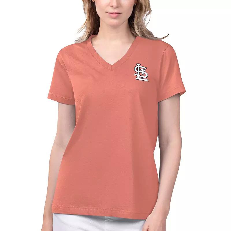 Women's Margaritaville Coral St. Louis Cardinals Game Time V-Neck T-Shirt,  Product Image