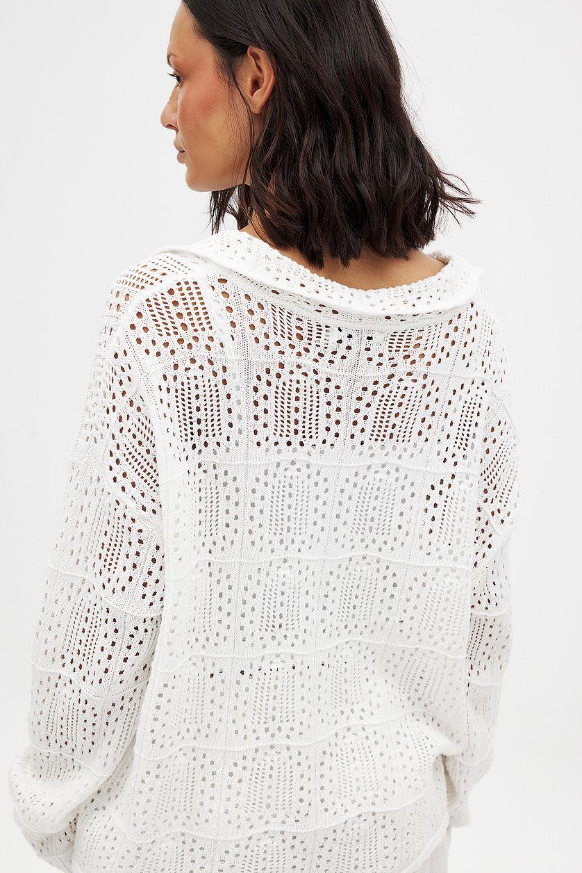 Knitted Crochet Shirt Product Image