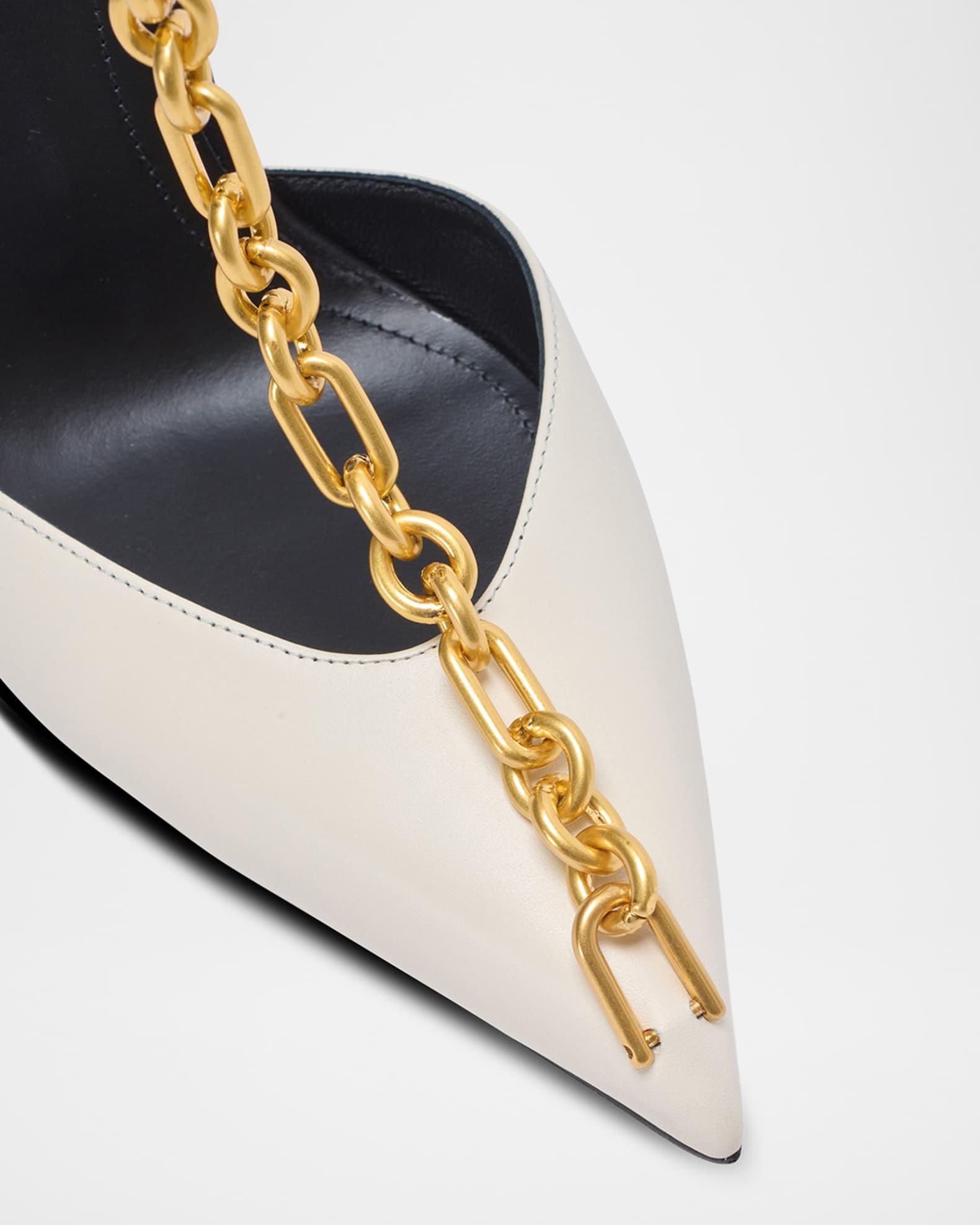 Sync Patent Leather Chain T-Strap Pumps Product Image