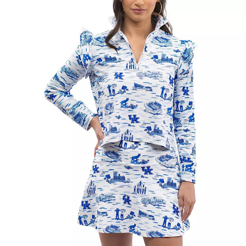 Womens Smith & Quinn Royal/White Kentucky Wildcats Tailgate Molly Skort Product Image